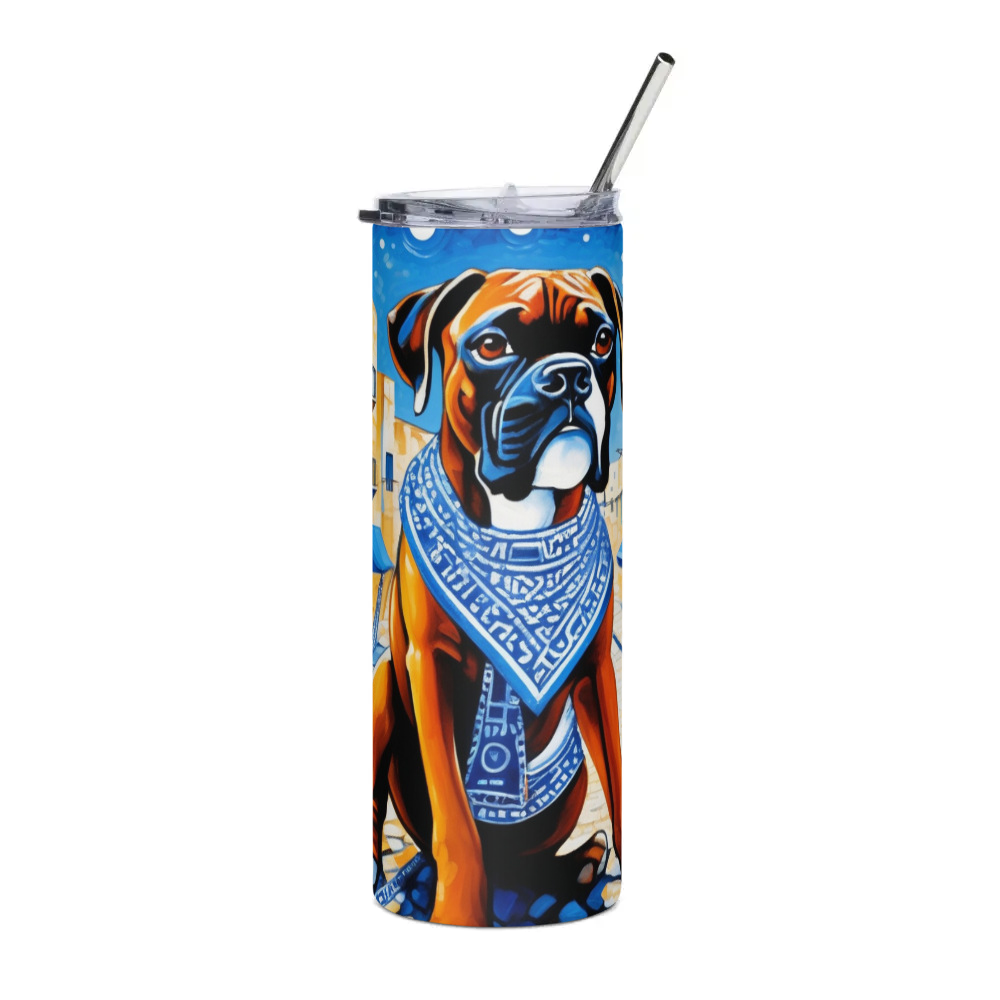 PugMug Custom Boxer Dog Stainless Steel Tumbler