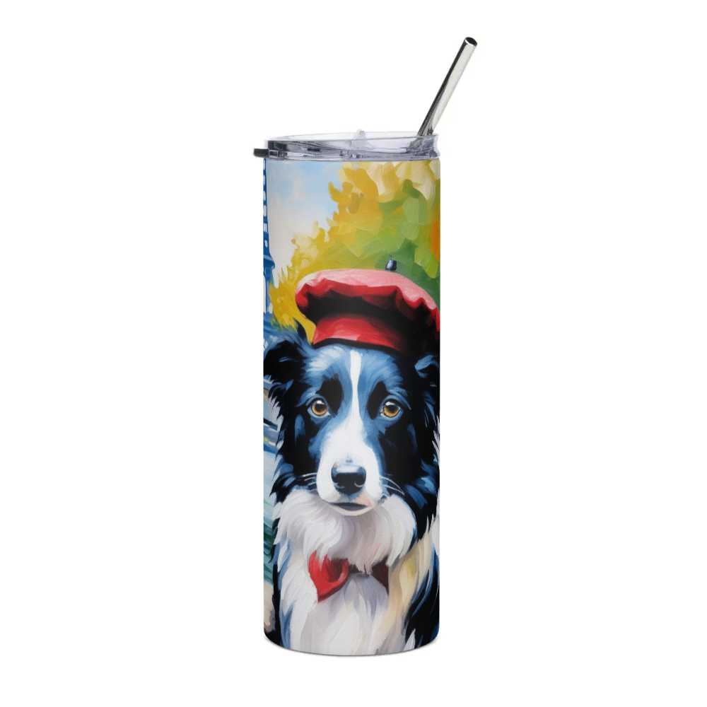 PugMug Custom Border Collie Stainless Steel Tumbler