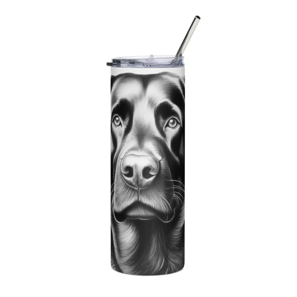 PugMug Custom Black Labrador Retriever Stainless Steel Tumbler
