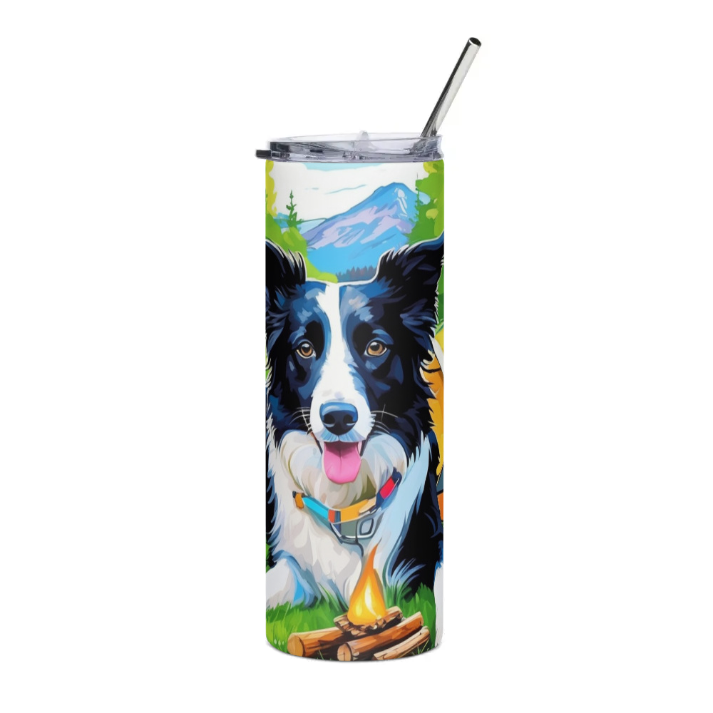 PugMug Custom Border Collie Stainless Steel Tumbler