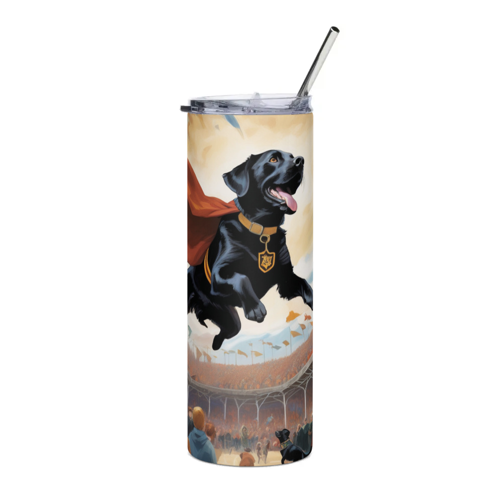 PugMug Custom Black Labrador Retriever Stainless Steel Tumbler