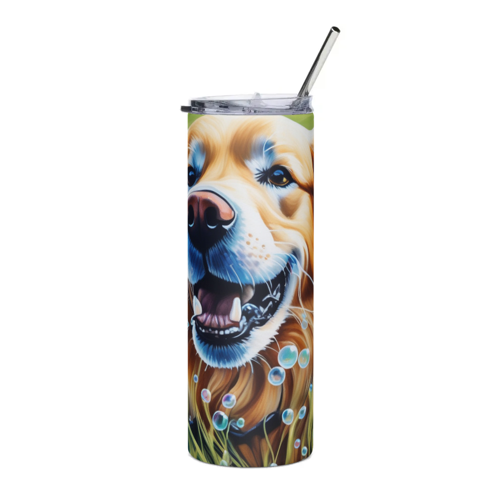 PugMug Custom Golden Retriever Stainless Steel Tumbler