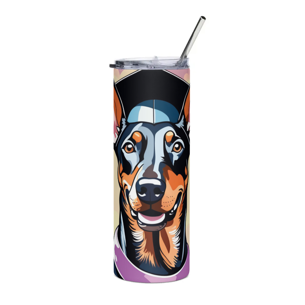 PugMug Custom Doberman Pinscher Stainless Steel Tumbler