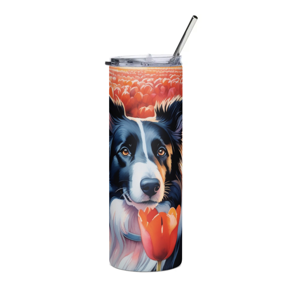 PugMug Custom Border Collie Stainless Steel Tumbler