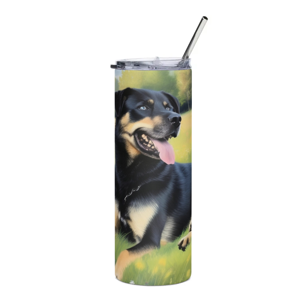 PugMug Custom Blue Stainless Steel Tumbler