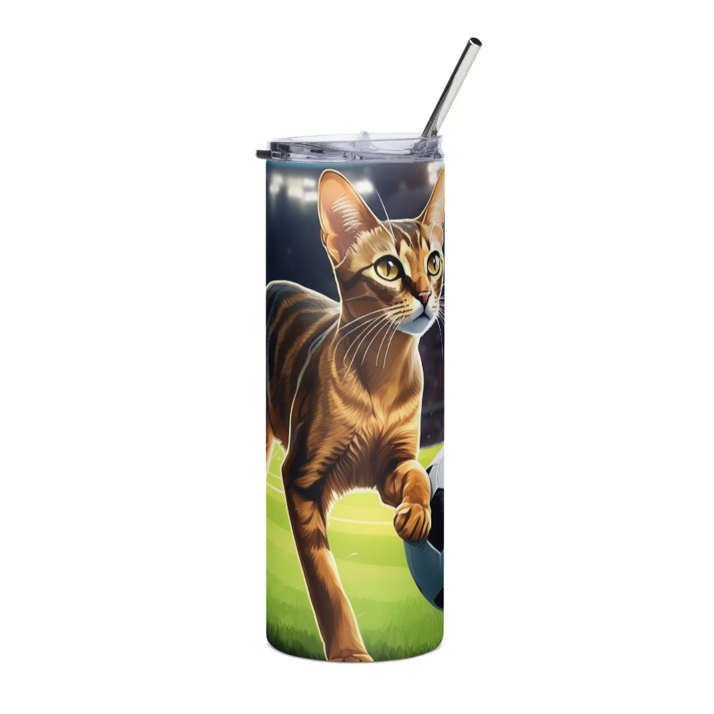 PugMug Custom Tabby Abyssinian Cat Stainless Steel Tumbler