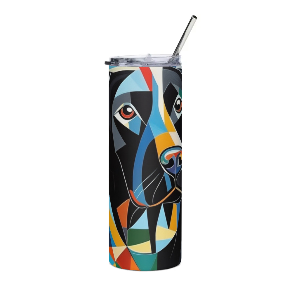 PugMug Custom Black Labrador Retriever Stainless Steel Tumbler