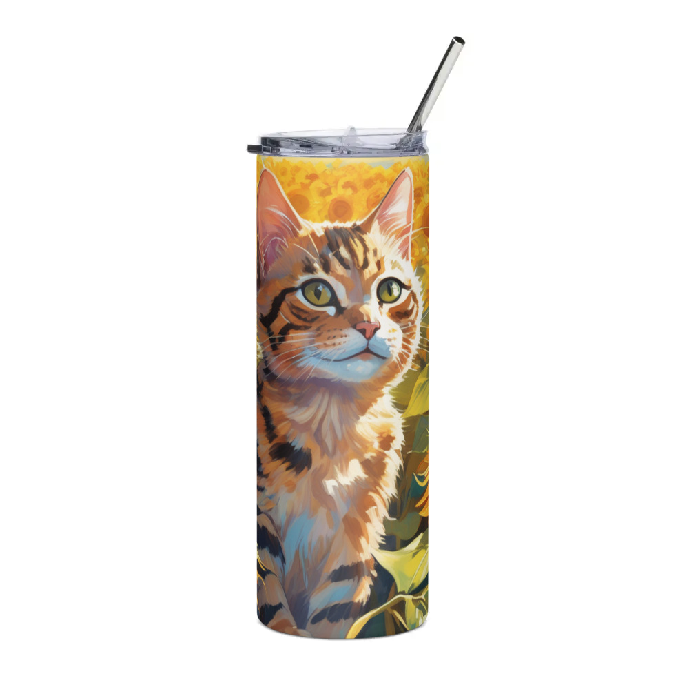 PugMug Custom Tabby Exotic Cat Stainless Steel Tumbler