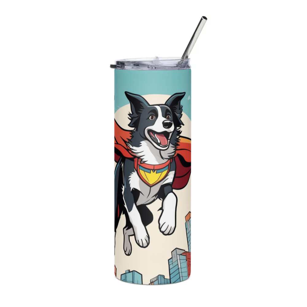 PugMug Custom Border Collie Stainless Steel Tumbler