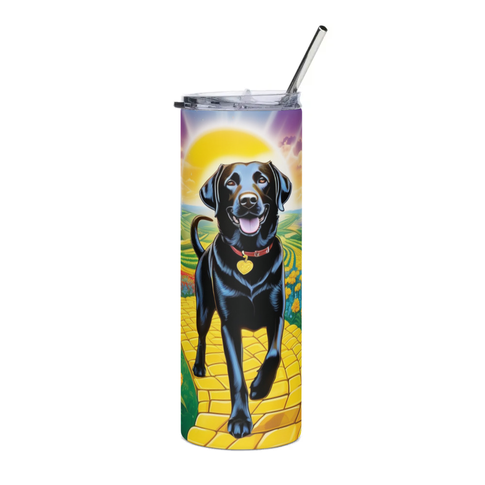 PugMug Custom Black Labrador Retriever Stainless Steel Tumbler