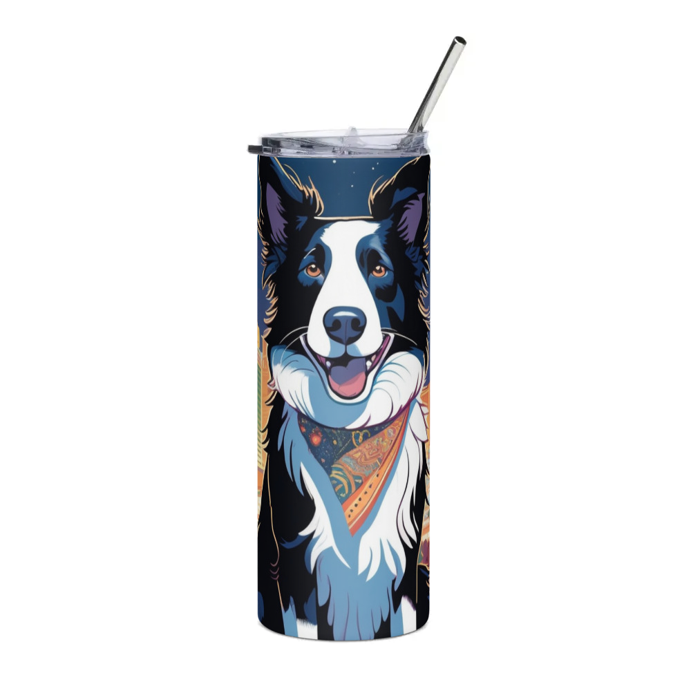 PugMug Custom Border Collie Stainless Steel Tumbler