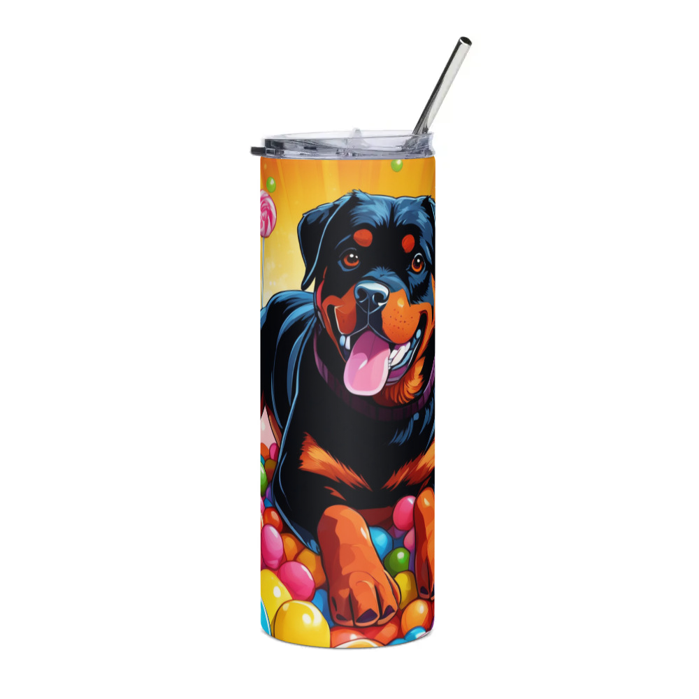 PugMug Custom Rottweiler Stainless Steel Tumbler