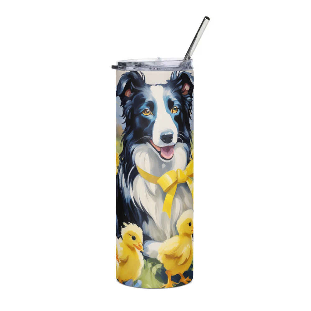 PugMug Custom Border Collie Stainless Steel Tumbler