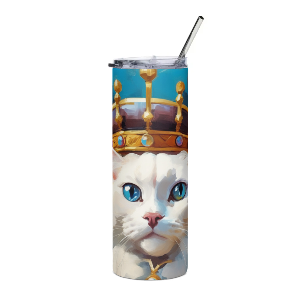 PugMug Custom White Ragdoll Cat Stainless Steel Tumbler