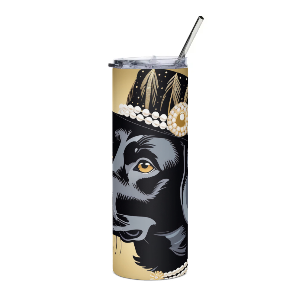 PugMug Custom Black Labrador Retriever Stainless Steel Tumbler