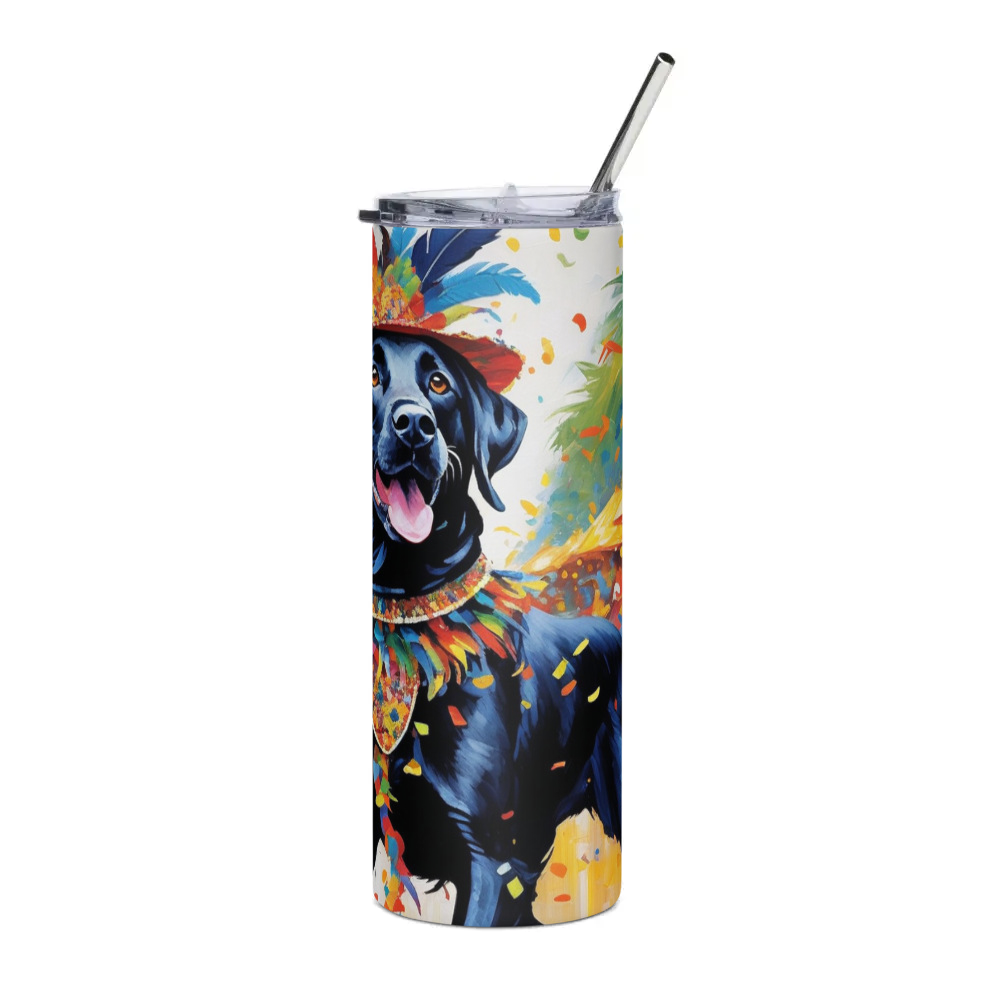 PugMug Custom Black Labrador Retriever Stainless Steel Tumbler
