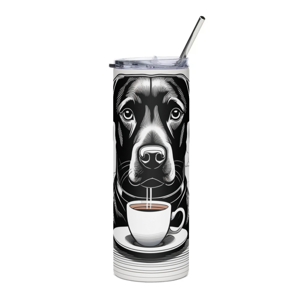 PugMug Custom Black Labrador Retriever Stainless Steel Tumbler