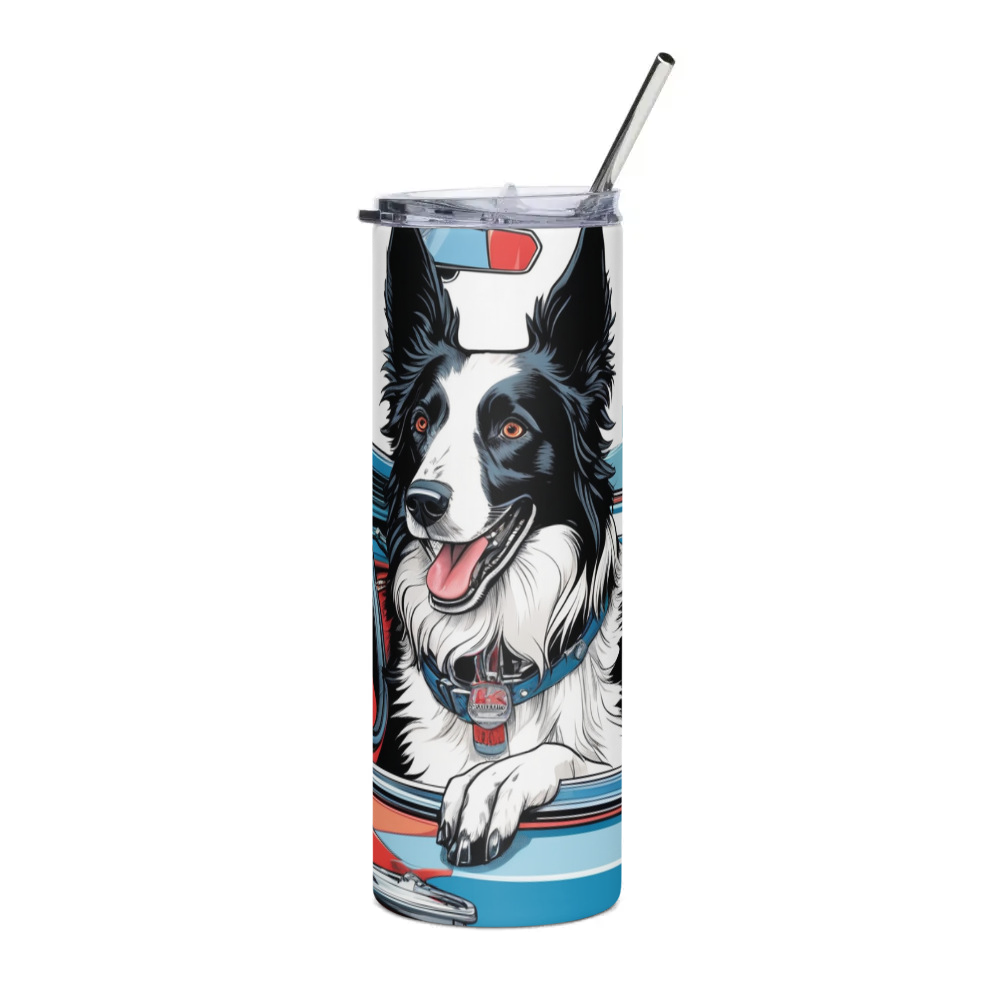 PugMug Custom Border Collie Stainless Steel Tumbler