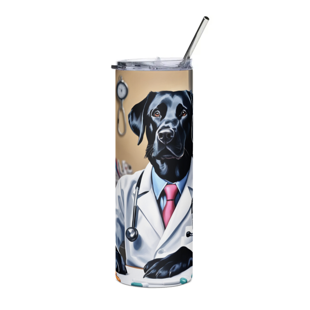 PugMug Custom Black Labrador Retriever Stainless Steel Tumbler