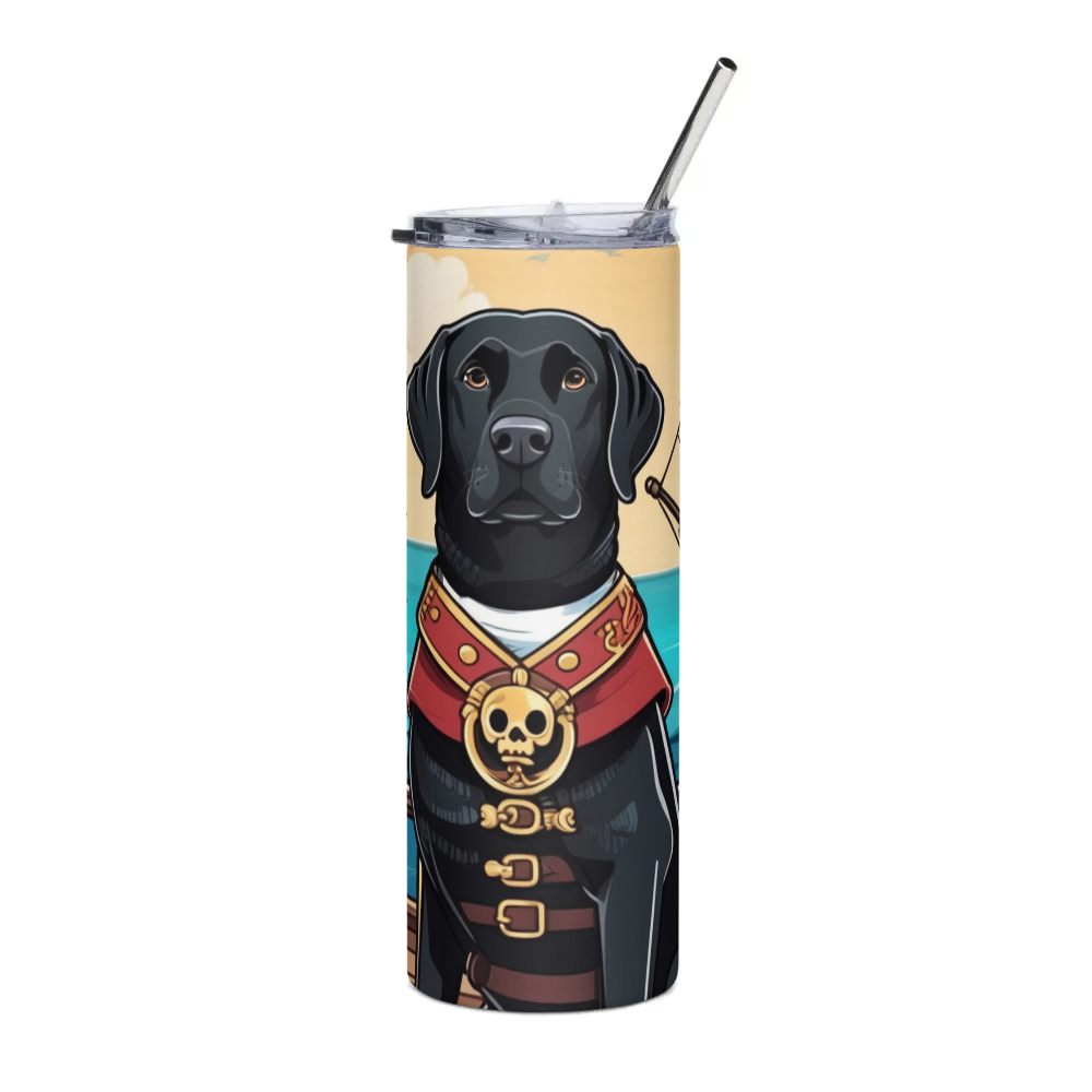 PugMug Custom Black Labrador Retriever Stainless Steel Tumbler
