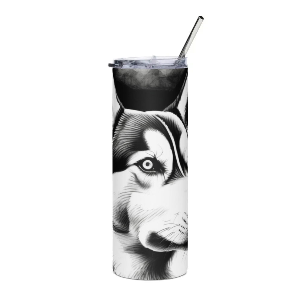 PugMug Custom Siberian Husky Stainless Steel Tumbler