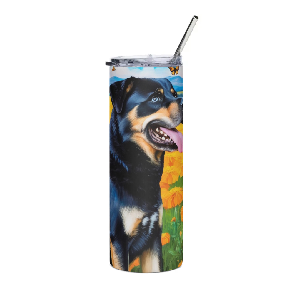 PugMug Custom Blue Stainless Steel Tumbler
