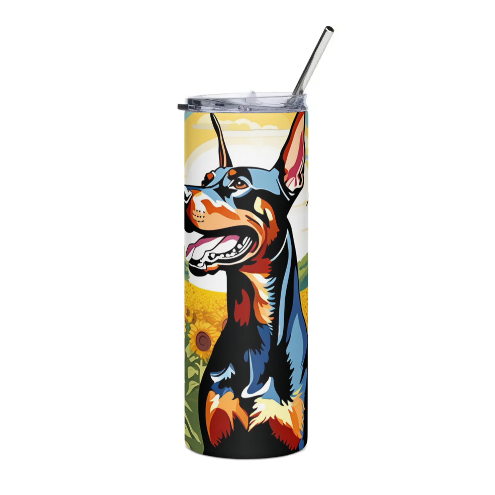 PugMug Custom Doberman Pinscher Stainless Steel Tumbler