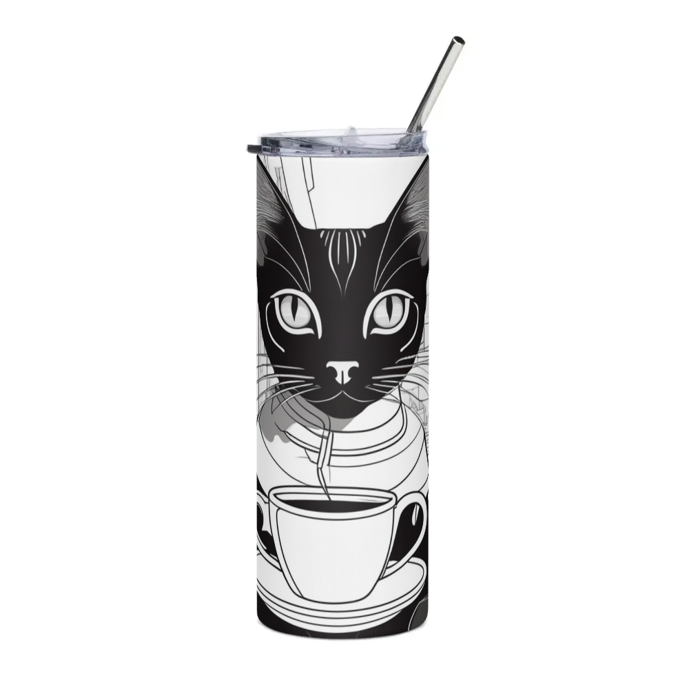 PugMug Custom Black Abyssinian Cat Stainless Steel Tumbler