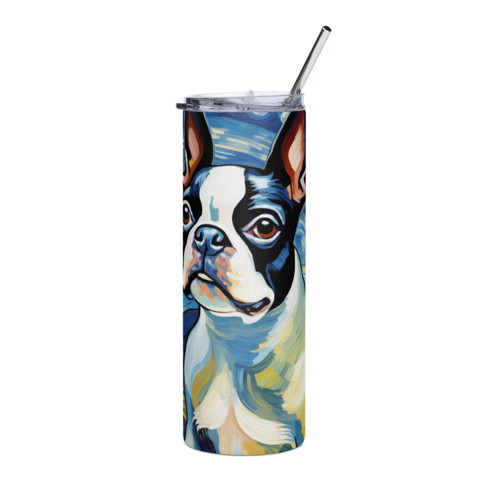 PugMug Custom Boston Terrier Stainless Steel Tumbler