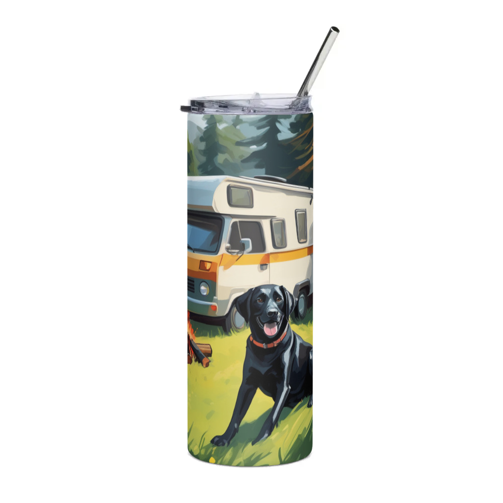 PugMug Custom Black Labrador Retriever Stainless Steel Tumbler