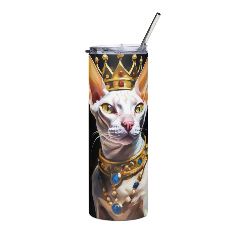 PugMug Custom White Sphynx Cat Stainless Steel Tumbler