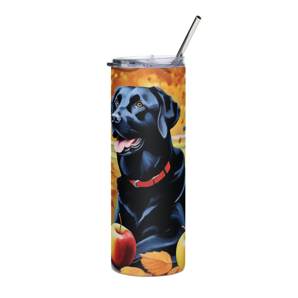 PugMug Custom Black Labrador Retriever Stainless Steel Tumbler