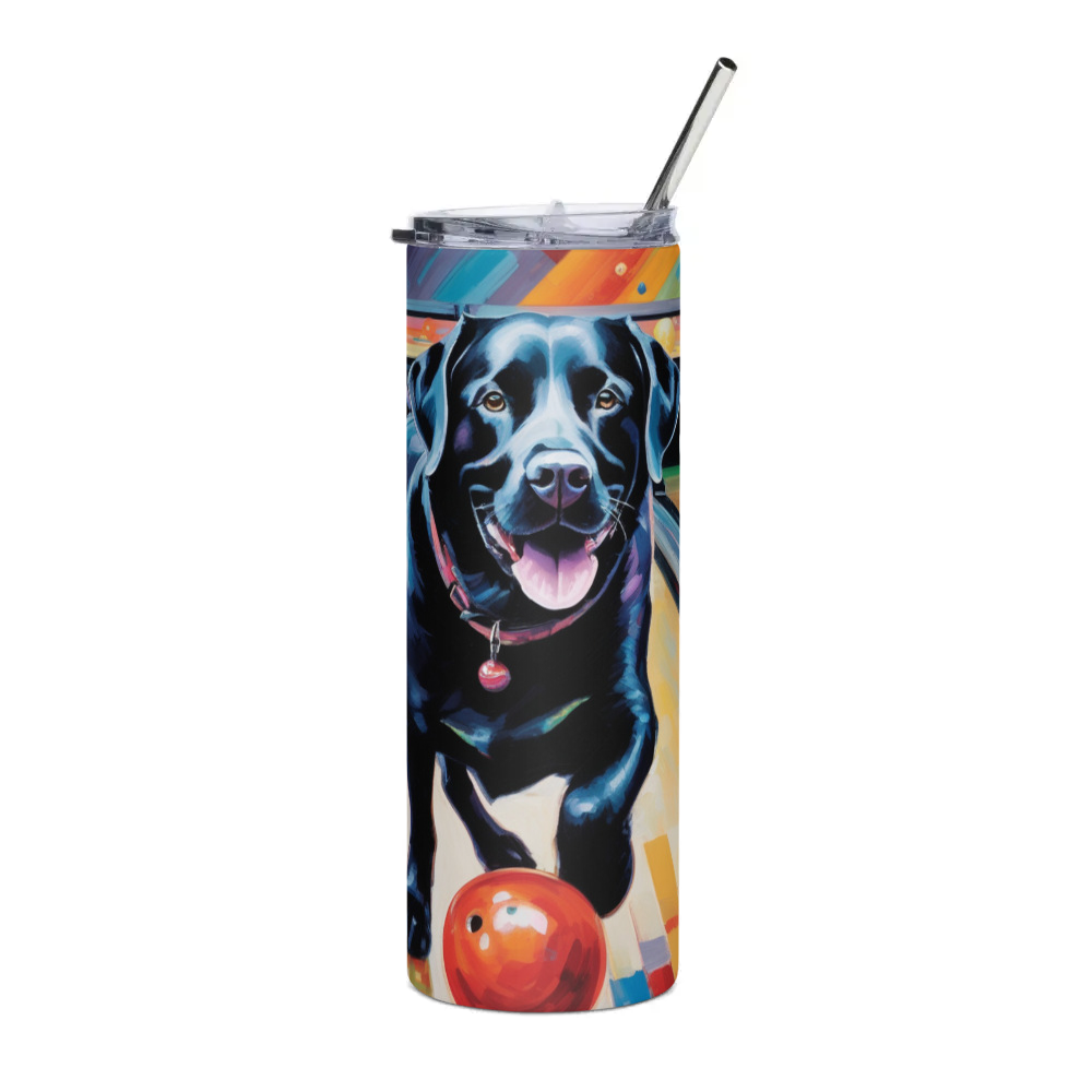 PugMug Custom Black Labrador Retriever Stainless Steel Tumbler