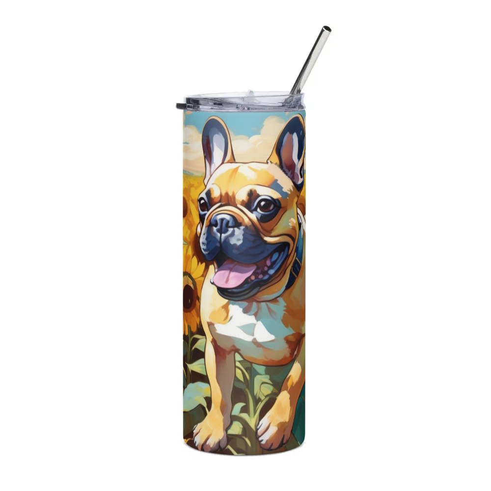PugMug Custom Tan French Bulldog Stainless Steel Tumbler
