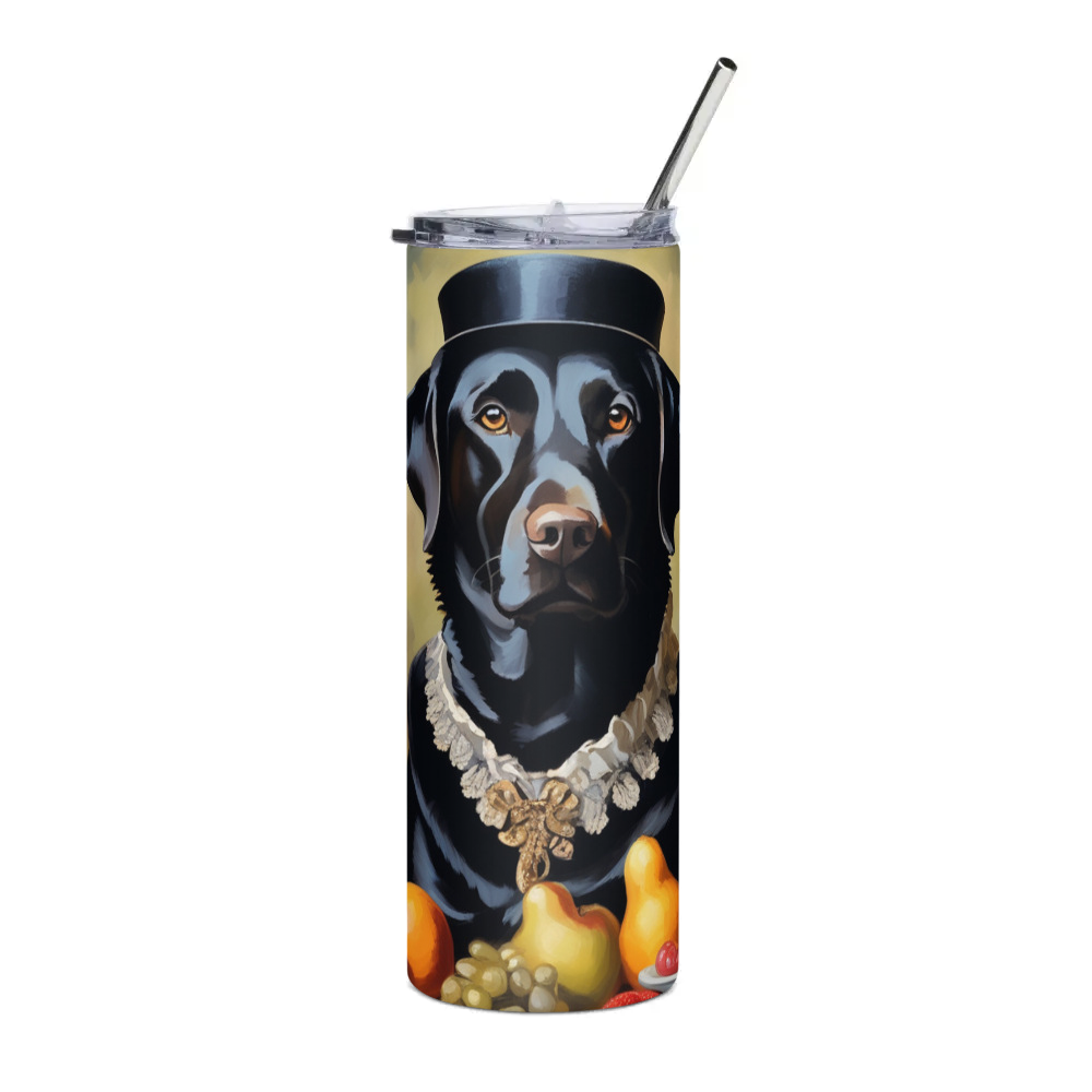 PugMug Custom Black Labrador Retriever Stainless Steel Tumbler