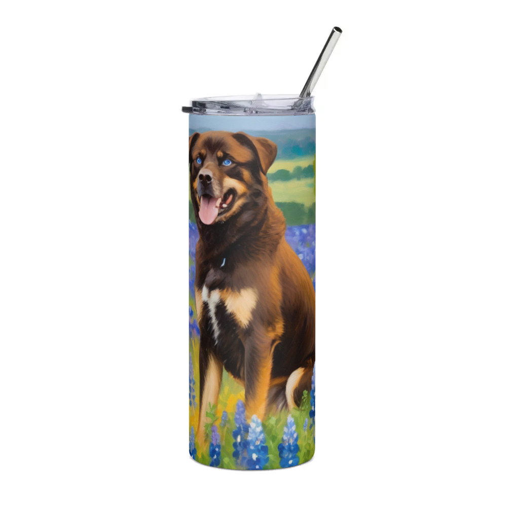 PugMug Custom Blue Stainless Steel Tumbler