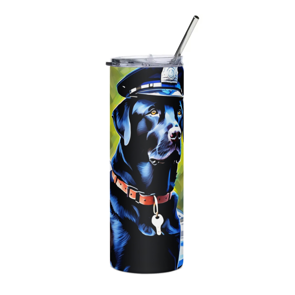 PugMug Custom Black Labrador Retriever Stainless Steel Tumbler