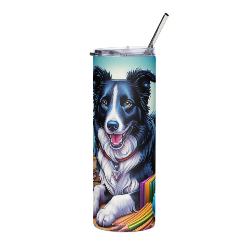 PugMug Custom Border Collie Stainless Steel Tumbler