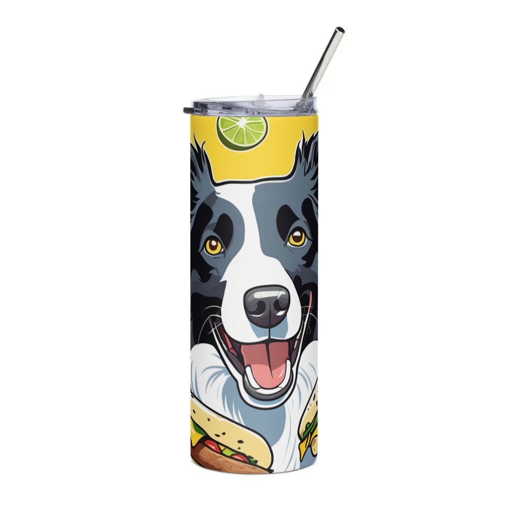 PugMug Custom Border Collie Stainless Steel Tumbler