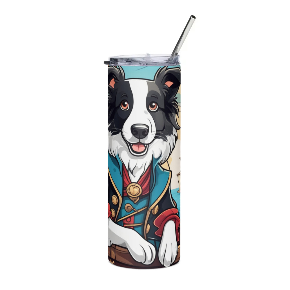 PugMug Custom Border Collie Stainless Steel Tumbler