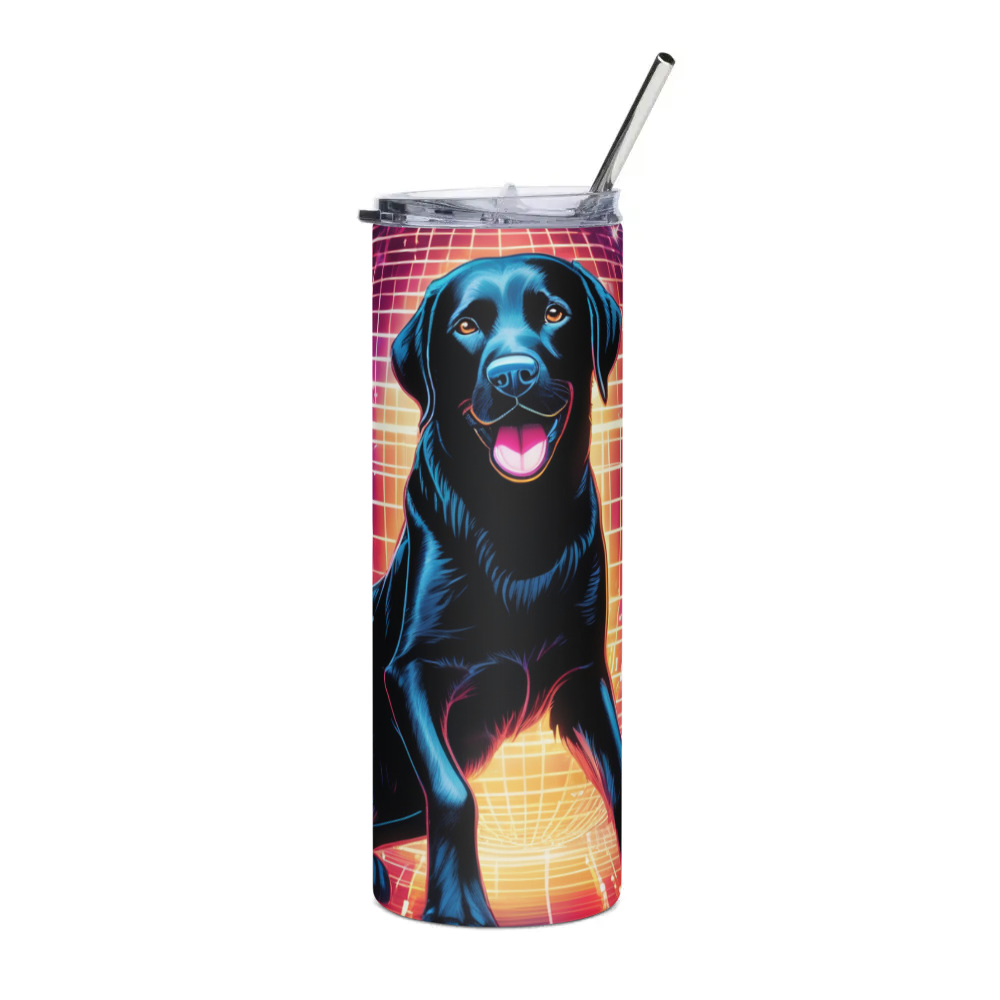 PugMug Custom Black Labrador Retriever Stainless Steel Tumbler