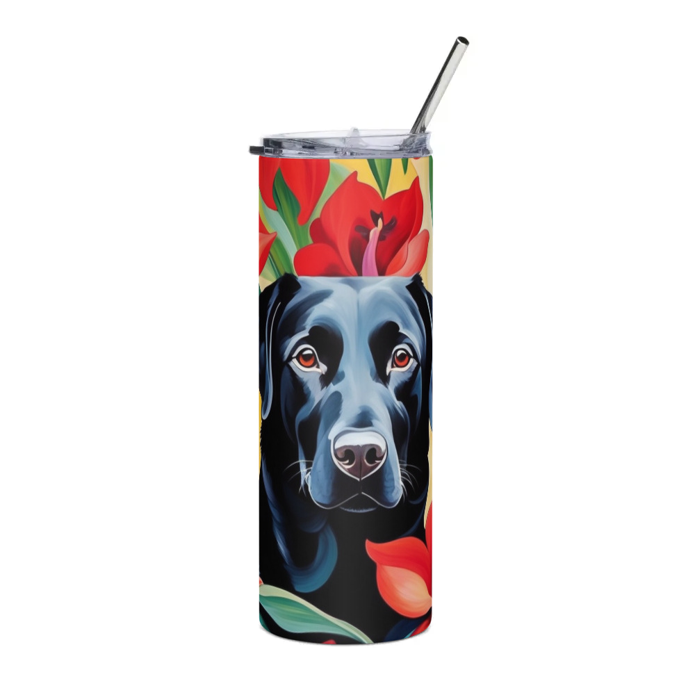 PugMug Custom Black Labrador Retriever Stainless Steel Tumbler