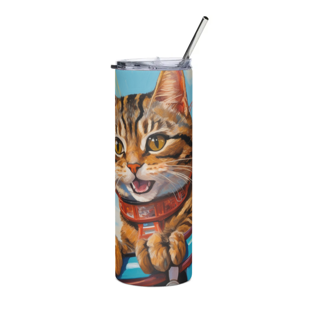 PugMug Custom Tabby Exotic Cat Stainless Steel Tumbler