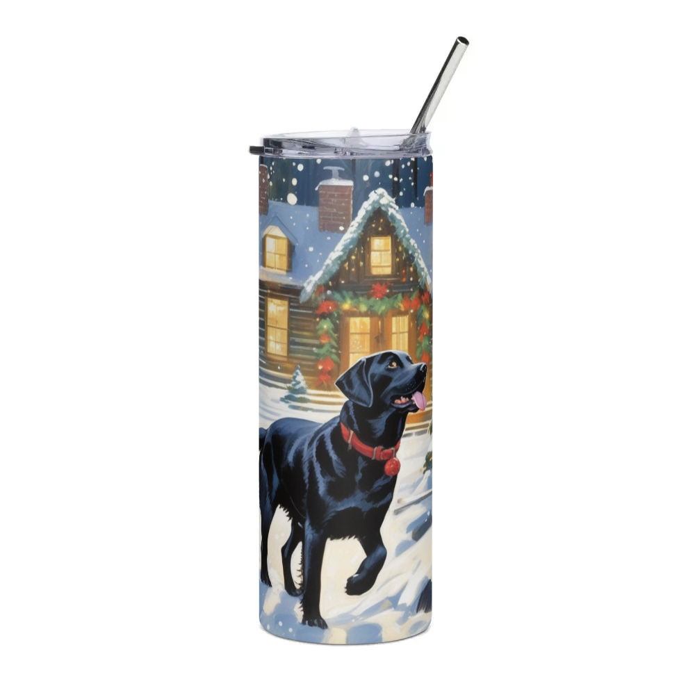 PugMug Custom Black Labrador Retriever Stainless Steel Tumbler