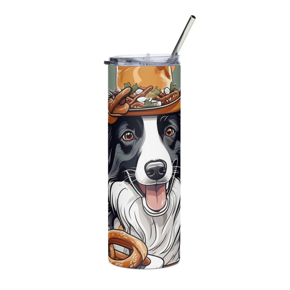 PugMug Custom Border Collie Stainless Steel Tumbler