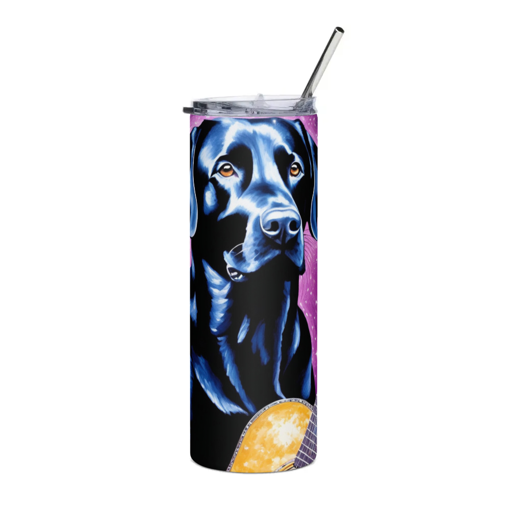PugMug Custom Black Labrador Retriever Stainless Steel Tumbler