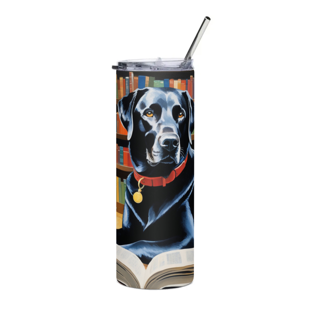 PugMug Custom Black Labrador Retriever Stainless Steel Tumbler