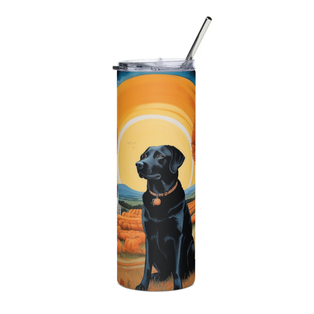 PugMug Custom Black Labrador Retriever Stainless Steel Tumbler