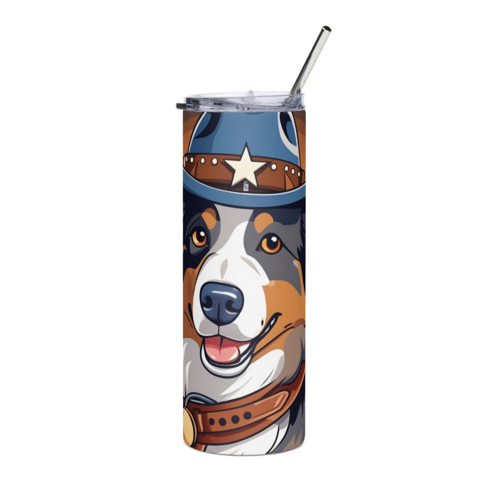 PugMug Custom Australian Shepherd Dog Stainless Steel Tumbler