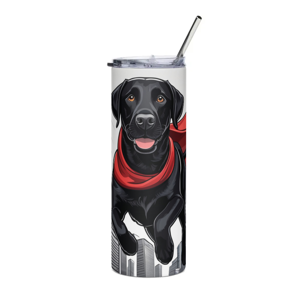 PugMug Custom Black Labrador Retriever Stainless Steel Tumbler